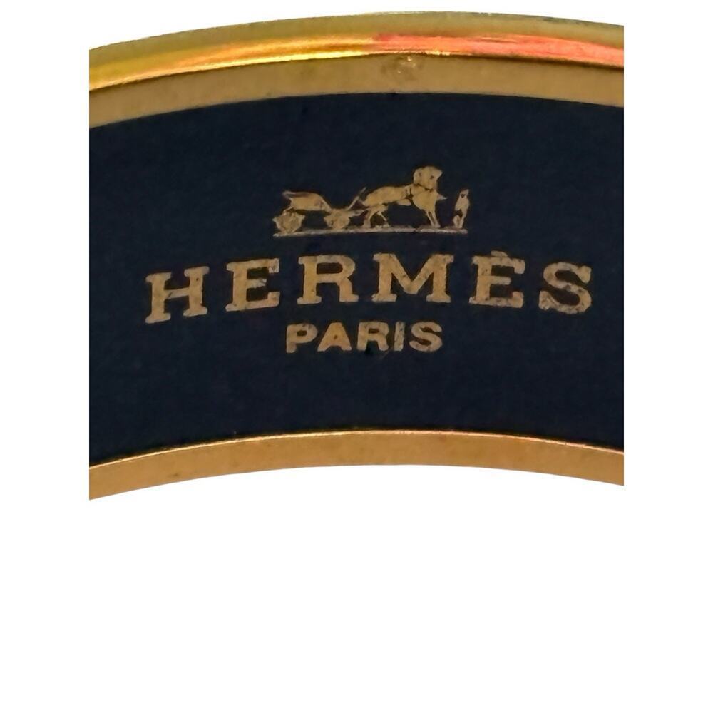 Hermes Cert Auth Enamel Cloisonné “Grand Apparat” Bangle Bracelet Plating - Picture 9 of 16